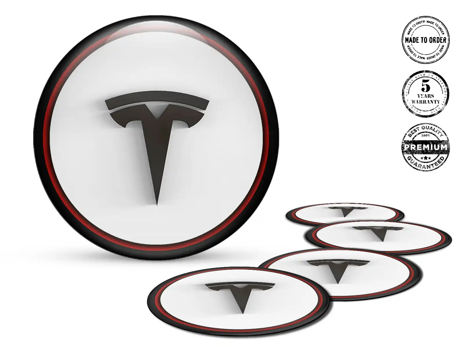 Tesla Radaufkleber Stil Rennsport-Silikon-Badges